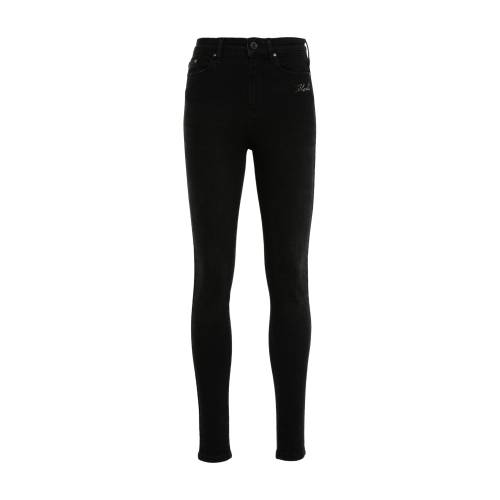 Karl Lagerfeld Crystal-Logo Skinny Jeans